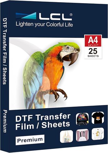 LCL 50 ورقة DTF ورق فيلم نقل A3 (11.7 بوصة × 16.5 بوصة) أوراق المعالجة المسبقة، ورق نقل الحرارة PET لجميع طابعات DTF طباعة مباشرة على منسوجات القمصان in Kuwait