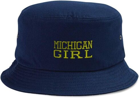Bucket Apparel Hat Michigan Girl United States Embroidery Cotton for Men & Women in Saudi Arabia
