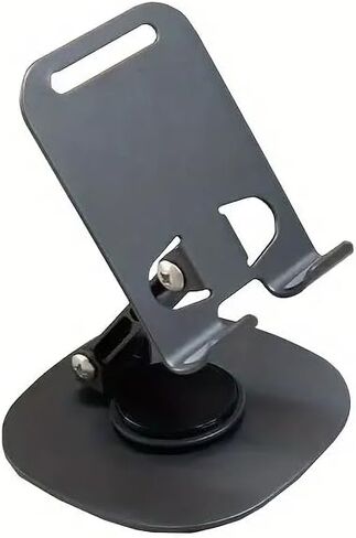 Adjustable Phone Stand for Desk 360 Rotating Foldable Cell Phone Holder Desktop Portable Cellphone Stand, Office Desk Accessories Compatible for iPhone 16 15 14 13 Pro Max, Smartphones, iPad (Grey) in Saudi Arabia