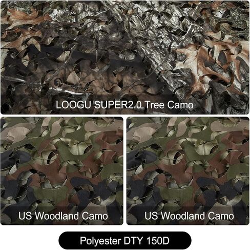 LOOGU Camo Netting, Camouflage Netting Camouflage Net Blinds for Sunshade, Camping, Shooting and Hunting and Many More in Kuwait
