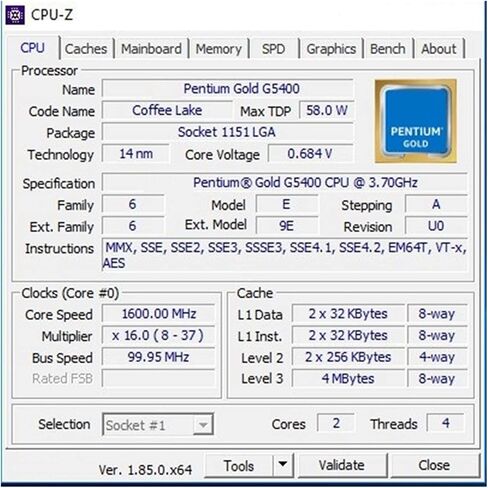 for P G5400 CPU Processor+Thermal Pad LGA 1151 3.7Ghz 4MB Dual c 14Nm for B250 B250C Mining Motherboard in Saudi Arabia