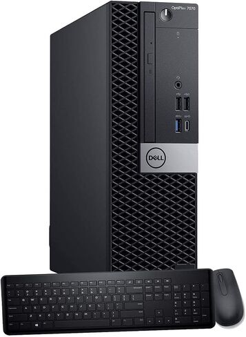 Dell OptiPlex 7070 SFF Desktop Computer PC, Intel 8 Core i7-9700 3.0GHz up to 4.70GHz,16GB DDR4 Ram 256GB NVMe M.2 SSD,AX210 Built-in WiFi 6E,Windows 11 Pro, Wireless Keyboard & Mouse (Renewed) in Kuwait