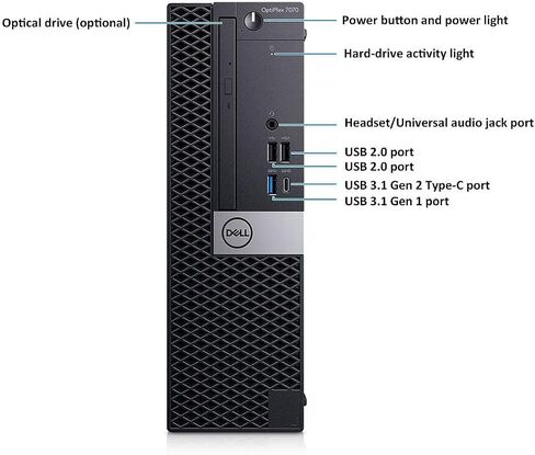 Dell OptiPlex 7070 SFF Desktop Computer PC, Intel 8 Core i7-9700 3.0GHz up to 4.70GHz,16GB DDR4 Ram 256GB NVMe M.2 SSD,AX210 Built-in WiFi 6E,Windows 11 Pro, Wireless Keyboard & Mouse (Renewed) in Kuwait