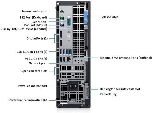 Dell OptiPlex 7070 SFF Desktop Computer PC, Intel 8 Core i7-9700 3.0GHz up to 4.70GHz,16GB DDR4 Ram 256GB NVMe M.2 SSD,AX210 Built-in WiFi 6E,Windows 11 Pro, Wireless Keyboard & Mouse (Renewed) in Kuwait