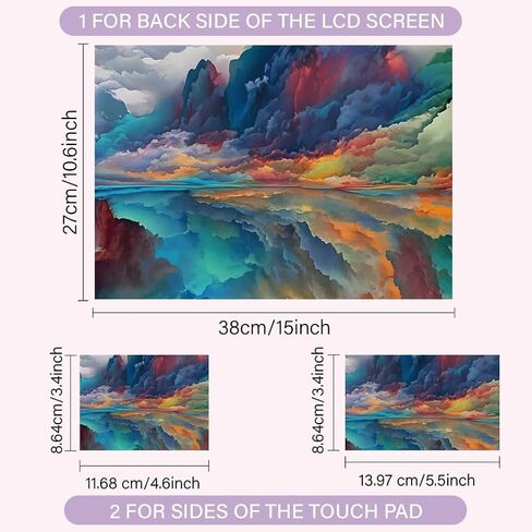 Creatcabin Peony Peony Laptop Skin Sticker Decal Netbook Skin Sticker Notebook Art Decal 12 "13" 13.3 "14" 15 "15.4" 15.6 "Universal Protector Proteact in Saudi Arabia