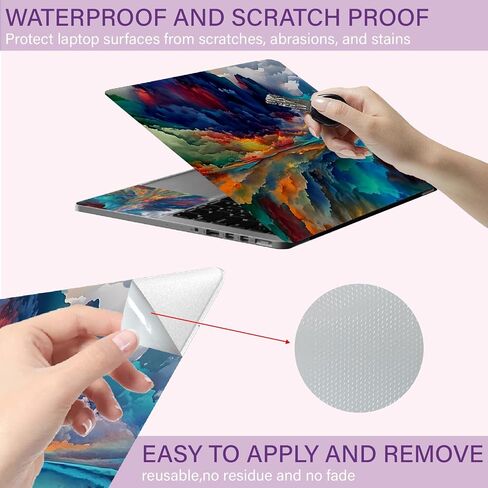 Creatcabin Peony Peony Laptop Skin Sticker Decal Netbook Skin Sticker Notebook Art Decal 12 "13" 13.3 "14" 15 "15.4" 15.6 "Universal Protector Proteact in Saudi Arabia