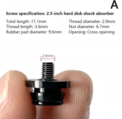 10pcs 2.5/3.5 بوصة مسامير مقاومة للكمبيوتر + مسامير امتصاص الصدمات HDD صدمة (أ) in Kuwait