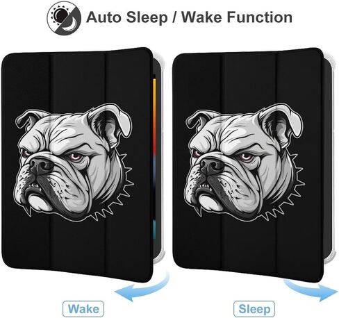 France Bull Dog Case with Pen Pend Slim Lightweight Trifold Stand متوافق مع iPad Mini 4/5/6 Mini4/5 （7.9in） in Kuwait