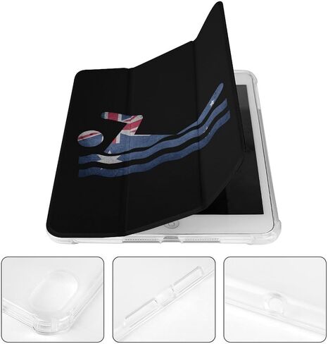 Australian Flag Swimming Australia Case with Pen Holder Slim Lightweight Trifold Stand Compatible with iPad mini 4/5/6 Mini4/5（7.9in） in Saudi Arabia