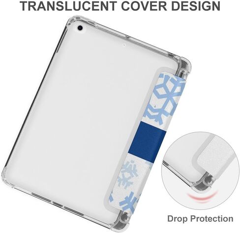 Finland Finnish Flag with Snowflakes Case with Pen Holder Slim Lightweight Trifold Stand Compatible with iPad mini 4/5/6 Mini4/5（7.9in） in Saudi Arabia