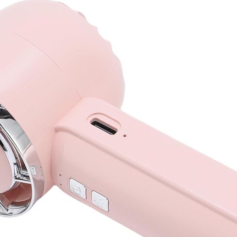 مروحة محمولة محمولة USB مروحة اليد المحمولة مروحة محمولة 5 سرعات USB قابلة لإعادة الشحن مع مروحة يدوية الرياح الباردة مع تسلق الجبال (الوردي) in Kuwait
