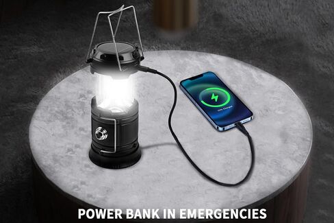 KunHe 12-Pack 1800mAh Collapsible Portable LED Camping Lantern Lightweight Waterproof USB Rechargeable LED Flashlight Kits for Indoor Outdoor Home Emergency Light Power Hiking in Saudi Arabia