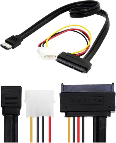 50cm ESATA Power ESATA to SATA 22pin & IDE 4pin 5V 12V Cable Adapter for 3.5" 2.5" Hard Disk Data Cable 0.5M in Saudi Arabia
