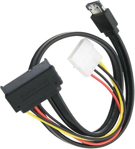 50cm ESATA Power ESATA to SATA 22pin & IDE 4pin 5V 12V Cable Adapter for 3.5" 2.5" Hard Disk Data Cable 0.5M in Saudi Arabia