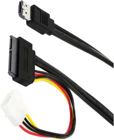 50cm ESATA Power ESATA to SATA 22pin & IDE 4pin 5V 12V Cable Adapter for 3.5" 2.5" Hard Disk Data Cable 0.5M in Saudi Arabia