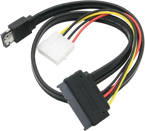 50cm ESATA Power ESATA to SATA 22pin & IDE 4pin 5V 12V Cable Adapter for 3.5" 2.5" Hard Disk Data Cable 0.5M in Saudi Arabia