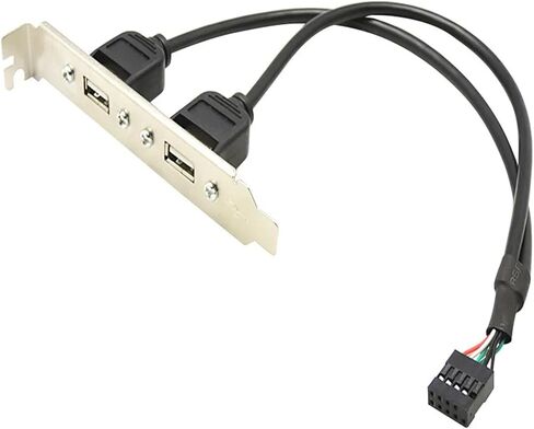 N/EW 2 Port USB 2.0 Motherboard Beal Panel Bracket إلى IDC 9 PIN Mother Mother Cable Adapter 2 Color in Saudi Arabia