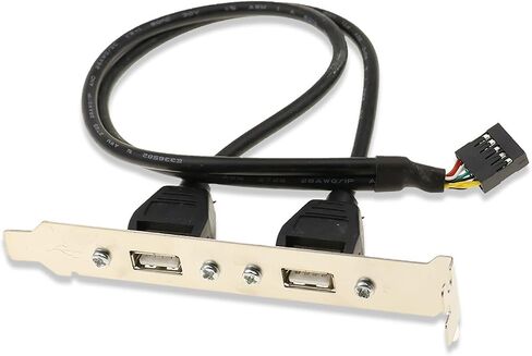 N/EW 2 Port USB 2.0 Motherboard Beal Panel Bracket إلى IDC 9 PIN Mother Mother Cable Adapter 2 Color in Saudi Arabia