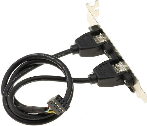 N/EW 2 Port USB 2.0 Motherboard Beal Panel Bracket إلى IDC 9 PIN Mother Mother Cable Adapter 2 Color in Saudi Arabia