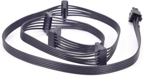 PCI-e 6Pin Male 1 to 4 SATA 15Pin Power Supply Cable Port Multiplier for RMX Series RM1000x RM850x RM750X RM650x RM550x in Saudi Arabia