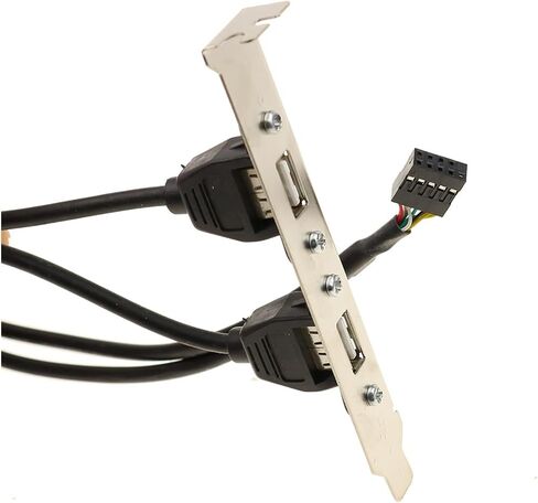 N/EW 2 Port USB 2.0 Motherboard Beal Panel Bracket إلى IDC 9 PIN Mother Mother Cable Adapter 2 Color in Saudi Arabia