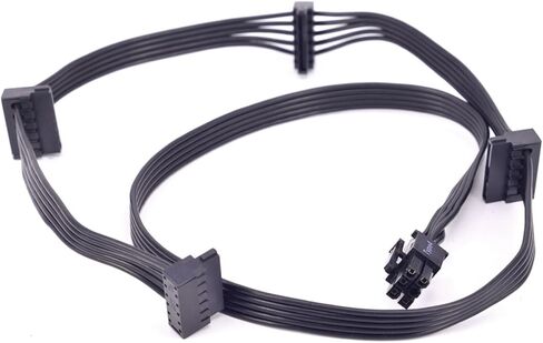 PCI-e 6Pin Male 1 to 4 SATA 15Pin Power Supply Cable Port Multiplier for RMX Series RM1000x RM850x RM750X RM650x RM550x in Saudi Arabia