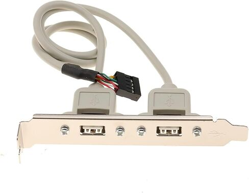 N/EW 2 Port USB 2.0 Motherboard Beal Panel Bracket إلى IDC 9 PIN Mother Mother Cable Adapter 2 Color in Saudi Arabia