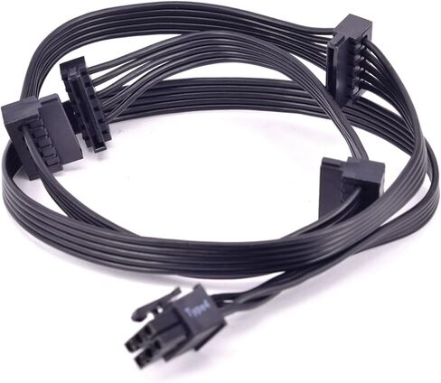 PCI-e 6Pin Male 1 to 4 SATA 15Pin Power Supply Cable Port Multiplier for RMX Series RM1000x RM850x RM750X RM650x RM550x in Saudi Arabia