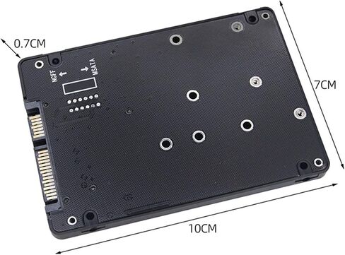 1SET SATA 60 جيجابت في الثانية إلى M2 NGFF SATA SSD MSATA SSD ADAPTER MSATA إلى SATA M.2 NGFF إلى لوحة محول القرص الصلب SATA (أحمر) in Saudi Arabia