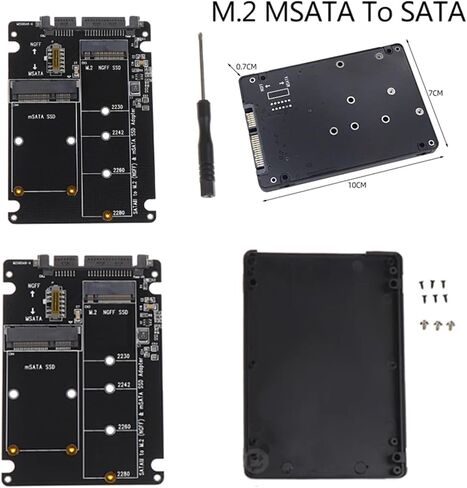 1SET SATA 60 جيجابت في الثانية إلى M2 NGFF SATA SSD MSATA SSD ADAPTER MSATA إلى SATA M.2 NGFF إلى لوحة محول القرص الصلب SATA (أحمر) in Saudi Arabia