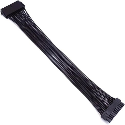 PSU Power Supply 24 Pin Extension Cable Flitter for Motherboard ، 24pin to 24 (20+4) Pin 12 Inch/ 30cm Black 24bb (32cm) in Saudi Arabia