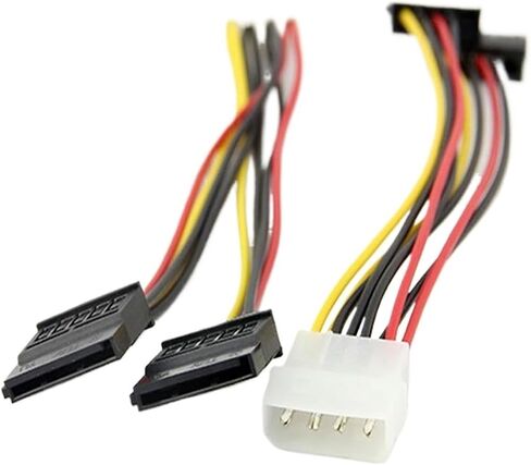 محول N/EW 4Pin IDE إلى 2 ATA SATA y الخائن كابل كابل تزويد المحرك الصلبة in Saudi Arabia