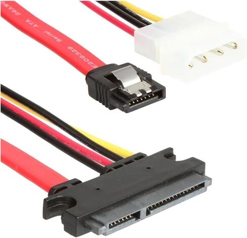 Sata Female 7+15 PIN Cable و Power to Sata 7Pin+4 Pin Serial ATA Cable Power Adapter 30cm 50cm (0.3m) in Saudi Arabia