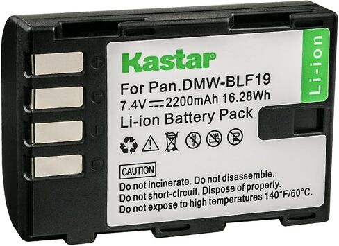 Kastar 4-Pack DMW-BLF19 Battery 7.4V 2200mAh Replacement for Panasonic DMW-BLF19, DMW-BLF19E, DMW-BLF19PP, DMC-643 Battery, Panasonic DMW-BTC10, DMW-BTC10E, DMW-BTC10G, DMW-BTC10PP Charger in Saudi Arabia