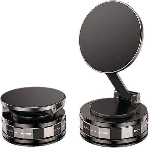 Magnetic Phone Holder for Car - 360° Adjustable Car Phone Holder with Powerful Neodymium Ring Magnet & Vacuum Suction Cup Mount, Universal Cell Phone Stand for Dashboard/Windshield in Saudi Arabia