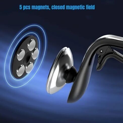 Generic Magnetic Car Phone Mount, Universal Compatible, Dashboard Mount for iPhone, Black in Saudi Arabia