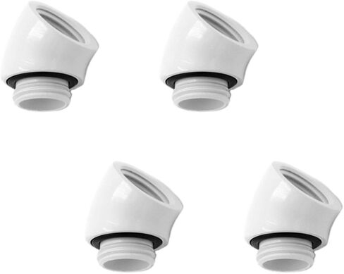 Barrow G1/4" Male to Female Extender Fitting, 45 Degree Angle, White, 4-pack in Saudi Arabia