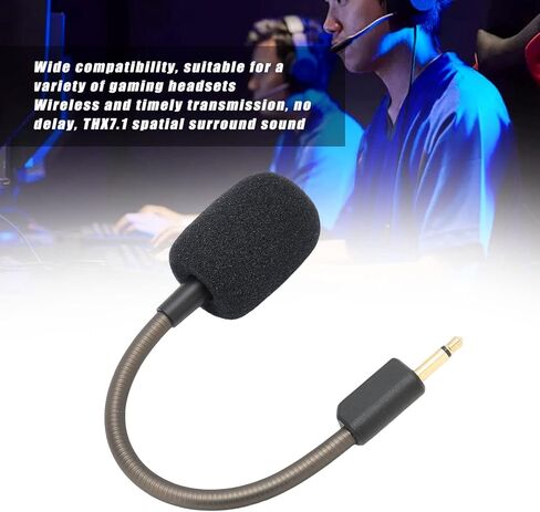 Replacement Microphone for Razer Blackshark V2, 3.5mm Male Plug Detachable Microphone Gaming Headsets Noise Cancelling Replacement Mic, Plug and Play & Wide Compatibility in Saudi Arabia