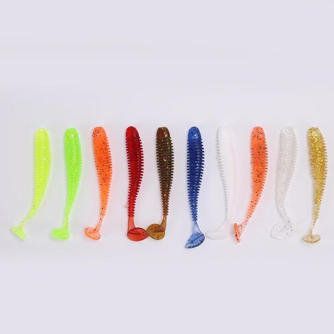 سحر صيد الطعم الناعم البونيك مع تجديف ذيل السباحة الديدان wobblers السحب السحر سحر الاصطناعية لمعالجة الكارب in Saudi Arabia