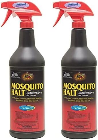 Farnam Mosquito Halt Repellent Spray for Horses, Ready-to-Use Fly and Bug Spray, 32 Fluid Ounces, One Quart Bottle with Trigger Sprayer in Saudi Arabia