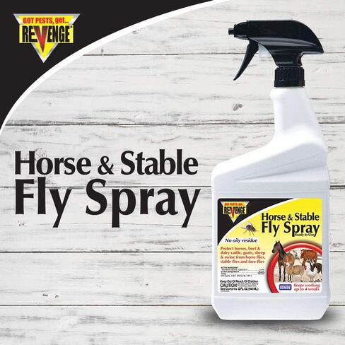 REVENGE Horse & Stable Fly Spray, 128 oz Ready-to-Use with Power Sprayer, Long Lasting Flea and Tick Control in Kuwait