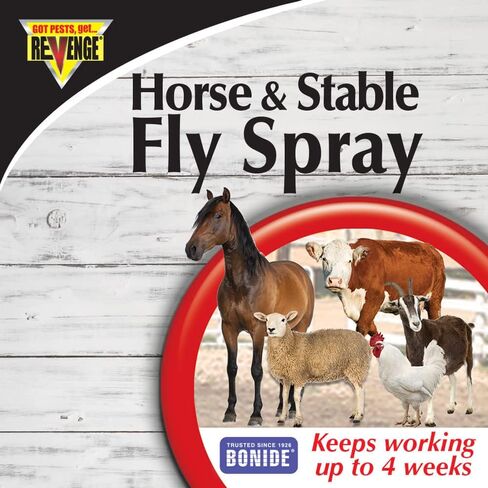 REVENGE Horse & Stable Fly Spray, 128 oz Ready-to-Use with Power Sprayer, Long Lasting Flea and Tick Control in Kuwait
