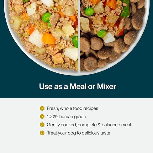 طعام الكلاب الطازج المجمد من JustFoodForDogs، وجبة كاملة أو طعام للكلاب، وصفة الدجاج والأرز الأبيض، 18 أونصة (عبوة من 21 قطعة) in Kuwait