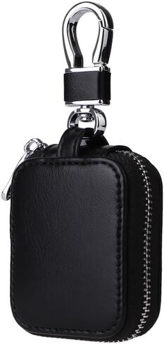 PU Leather Portable Arebud Case with Mesh Pocket - غطاء واقي لسماعات الرأس اللاسلكية والسلكية ، توافق كبل شحن USB (الأزرق الداكن) in Saudi Arabia