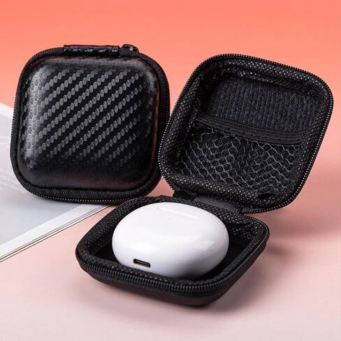 1pc mini cob cob portable keychain keychain box box storage box black frackprackproof eva earphone bage in Saudi Arabia