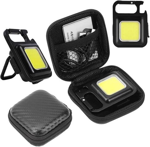 1pc mini cob cob portable keychain keychain box box storage box black frackprackproof eva earphone bage in Saudi Arabia