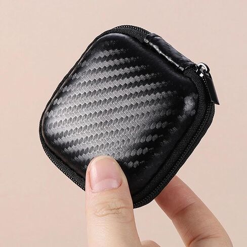 1pc mini cob cob portable keychain keychain box box storage box black frackprackproof eva earphone bage in Saudi Arabia