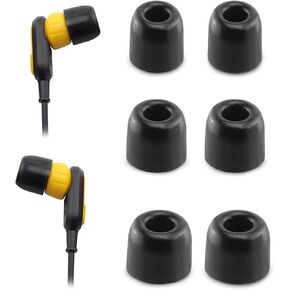 Replacement Foam Ear Tips for for Dewalt Headphones, Compatible with Dewalt Heavy Duty/Jobsite Pro/Heavy Duty 2-in-1 Bluetooth Neckband Headphones, 3 Pairs (S/M/L, Black) in Kuwait