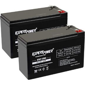 ExpertPower® 12V 8AH Sealed Lead Acid (SLA) Battery Replacement for APC Back-UPS ES 550VA Back-UPS Pro 1300/1500 Liftmaster CSL-24VDC Slider Gate Opene - F2 Terminals- 2 Pack in Saudi Arabia