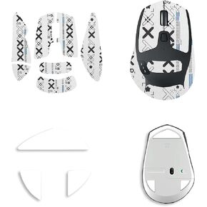 شريط قبضة الماوس لـ Logitech M720 ، حواف منحنية مدورة الزلاجات ، طقم ترقية الفئران المهنية المقاومة للعرق (لوحة القدم + شريط قبضة الماوس الأبيض) in Kuwait